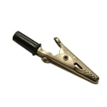 Crocodile Clip, 50 mm, banana type, BLACK