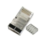 Modular PLUG RJ45, 8P8C, round cable type, shielded, CAT-6