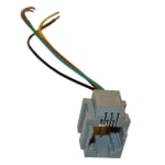 Phone JACK RJ11, 6P4C, panel type, wired