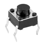Push Button Switch PCB 6x6 mm, H:8 mm, 4P (ON)-OFF, 50mA/12VDC