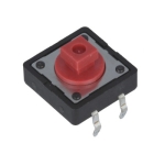 Push Button Switch PCB 12x12 mm, H:7.3 mm, 4P (ON)-OFF, 50mA/12VDC