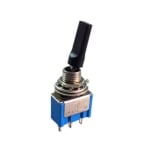 Toggle Switch M6, 3P ON-OFF-ON, 3A/250VAC, PVC lever