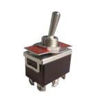 Toggle Switch M12, 6P, 2x ON-ON, 15A/250VAC