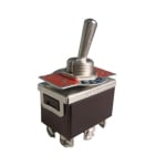 Toggle Switch M12, 6P, 2x ON-OFF-ON, 15A/250VAC