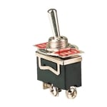 Toggle Switch M12, 6P, 2x (ON)-OFF-(ON), 10A/250VAC