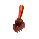 Illuminated Toggle Switch M12, 3P ON-OFF, 20A/12VDC, RED