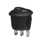 Rocker Switch OD:20 mm, 3P ON-ON, 6A/250VAC