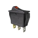 Illuminated Rocker Switch 28x11 mm, 3P ON-OFF, 35A/12VDC, RED DOT