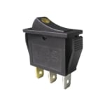 Illuminated Rocker Switch 28x11 mm, 3P ON-OFF, 35A/12VDC, YELLOW DOT