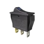 Illuminated Rocker Switch 28x11 mm, 3P ON-OFF, 15A/250VAC, BLUE DOT