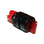 Illuminated Rotary Switch M16, OD:18 mm, ON-OFF, 5A/250V, 2A/24V, 250V RED