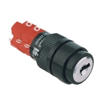 Key Switch M16, OD:18 mm, 2x ON-OFF, flat key, 5A/250V, 2A/24V