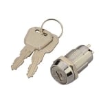 Key Switch M19, 2P, ON-OFF, flat key