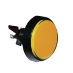 Arcade Game Button Switch M24, OD:60 mm, (ON)-ON, 6A/250VAC, YELLOW