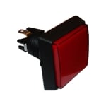Arcade Game Button Switch M24, 50x50 mm, (ON)-ON, 6A/250VAC, RED