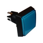 Arcade Game Button Switch M24, 50x50 mm, (ON)-ON, 6A/250VAC, BLUE