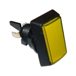 Arcade Game Button Switch M24, 33x50 mm, (ON)-ON, 6A/250VAC, YELLOW