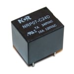 Relay NRP07, 24VDC, 7A/250VAC, 10A/28VDC, SPDT