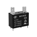 Relay HF102F/T12, 12VDC, 20A/250VAC, SPNO