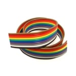 Flat Ribbon Cable 10C, AWG28, 1.27 mm, (0.90x12.70 mm), rainbow color