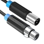 Cable XLR male 3P,  XLR female 3P (OD:6 mm) Cu, 3 m