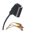 Cable SCART male, 3x RCA male (OD:6 mm) CCS, 1.5 m
