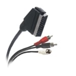 Cable SCART male, 3x RCA male (OD:5 mm + 3.2x6.4 mm) CCS, 1.5 m
