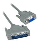 Serial Cable DB25 male, DB9 female, null-modem, 1.8 m