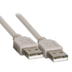 USB Cable 2.0A male, USB 2.0A male, 3 m, GREY