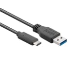 USB Cable 3.0 A male, USB 3.0 C male, 1 m, BLACK