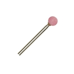 Aluminum Oxide Grinding Stone (G1) , sphere, OD:8-9 mm, shaft 2.35 mm