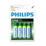Battery PHILIPS LONGLIFE, AA (R6), 1.5V, zinc-carbon