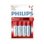 Battery PHILIPS POWERLIFE, AA (LR6), 1.5V, alkaline