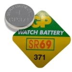 Button Cell Battery GP, 371 (SR920, AG6), 1.55V, Silver Oxide
