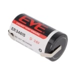 Lithium Cylindrical Battery EVE, D (ER34615CNR), 3.6V, Li-SOCI2