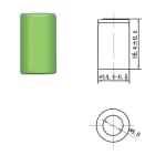 Battery Cell 1/3AA 1.2V, 180 mAh, Ni-CD (industrial)
