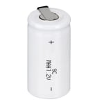Battery Cell SC 1.2V, 1800 mAh, Ni-CD (leads)