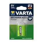 Battery Cell E 9V, 200 mAh, Ni-MH, VARTA